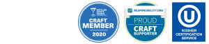 SQF Certified, Craft Member, Kosher Certified Logos