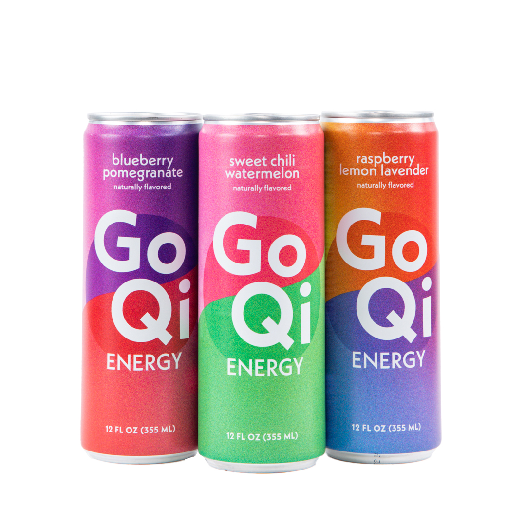 GoQi Energy Drink cans