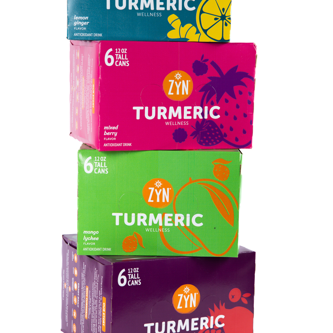 Zyn Turmeric Wellness Antioxidant Multipacks: lemon ginger, mixed berry, mango lychee